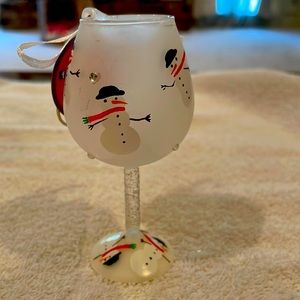 Design by Lolita “Snowman Party” Love my mini wine glass ornament